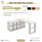 Bàn làm việc chữ L LBV28.3 80x100 - Trắng