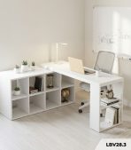 Bàn làm việc chữ L LBV28.3 80x100 - Trắng