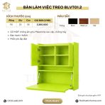 Bàn làm việc treo BLVT01.2 90-x115 - Xanh chuối