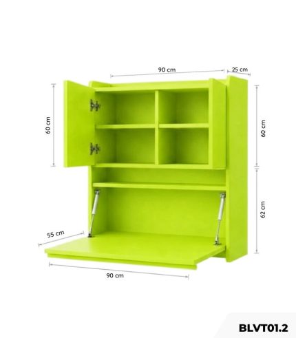Bàn làm việc treo BLVT01.2 90-x115 - Xanh chuối