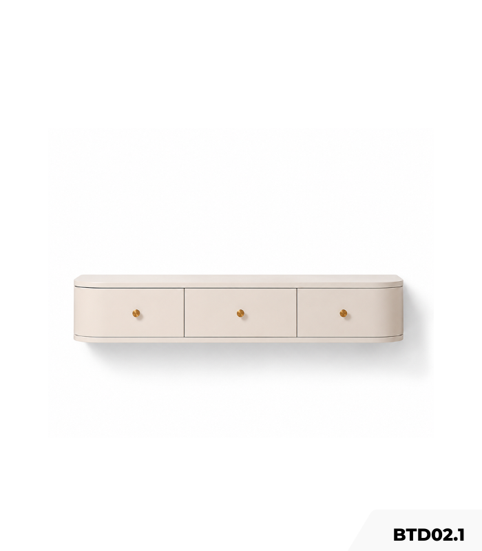 Bàn trang điểm treo BTD02.1 120×50 – Trắng