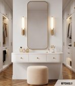 Bàn trang điểm treo BTD02.1 120×50 – Trắng
