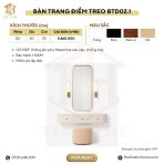 Bàn trang điểm treo BTD02.1 120×50 – Trắng