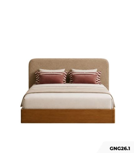 Giường gỗ GNG26.1 180×200 – Vân gỗ nhạt