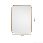 Gương chữ nhật bo góc khung nhôm gold GD02.1 60×80