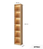Kệ trang trí KTT02.1 40×20×280 – Vân gỗ nhạt