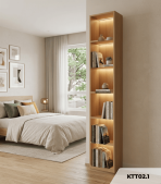 Kệ trang trí KTT02.1 40×20×280 – Vân gỗ nhạt - Ảnh 2