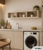 Kệ gỗ trang trí treo tường KTT04.1 150x30x25 - Be