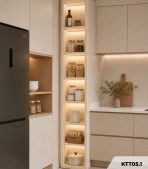 Kệ gỗ trang trí âm tường KTT05.1 40x280 - Be - Ảnh 3
