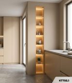 Kệ gỗ trang trí âm tường KTT05.1 40x280 - Be - Ảnh 2