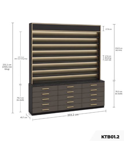 Kệ trưng bày sơn gel chính (Nail Polish Display Rack) KTB01.2