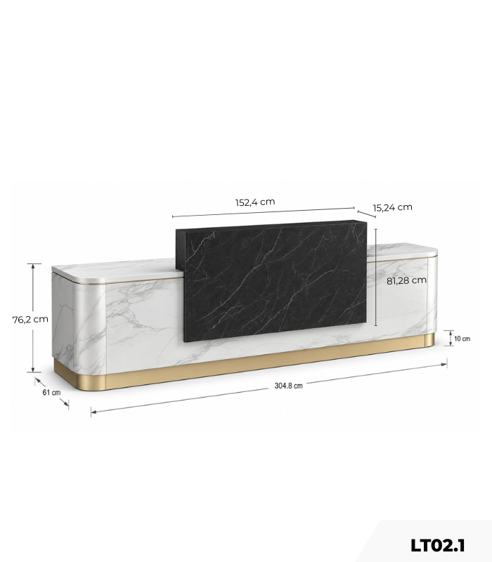 Quầy lễ tân hiện đại sang trọng LT02.1