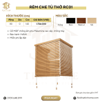 Rèm che tủ thờ RC01.1 80×140 – Vân gỗ nhạt