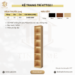Kệ trang trí KTT02.1 40×20×280 – Vân gỗ nhạt