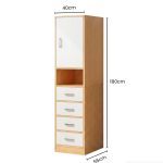 Tủ bếp TB01.1 40×55×180 – Vân gỗ nhạt
