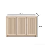 Tủ bếp dưới kèm cánh lam TBD07.1 150x85 - Be