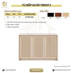 Tủ bếp dưới kèm cánh lam TBD07.1 150x85 - Be - Ảnh 2