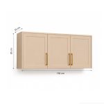 Tủ bếp trên phối cánh TBT06.1 150x30x25 - Be