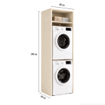Hệ tủ giặt sấy TG04.1 80x240 - Be