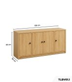 Tủ hồ sơ có cánh TLBV01.1 120×68 – Vân gỗ nhạt