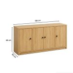 Tủ hồ sơ có cánh TLBV01.1 120×68 – Vân gỗ nhạt