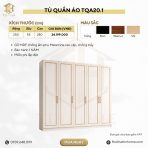 Tủ quần áo Cánh sơn 250x280 TQA12.1 – Trắng