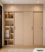 Tủ quần áo 21.1 240x60x280 - Vân gỗ nhạt