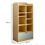 Tủ Trang Trí TTT11.3 80x30x150 - Vân Gỗ + Xanh