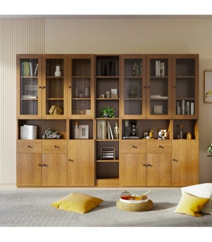 Tủ Trang Trí Khung gỗ TTT14.3 280x40x200 - Vân Gỗ Đậm