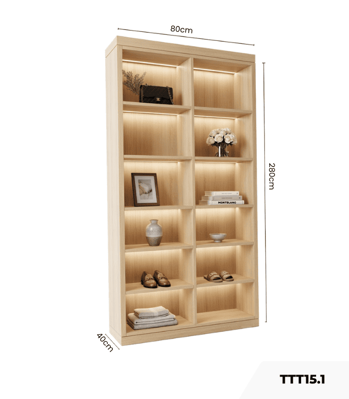 Tủ trang trí TTT15.1 80x280 - Vân gỗ