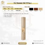 Tủ trang trí bo cong TTT16.1 50x280 - Be - Ảnh 2
