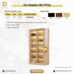 Tủ trang trí bo cong TTT16.1 50x280 - Vân gỗ