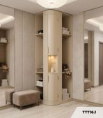 Tủ trang trí bo cong TTT16.1 50x280 - Be