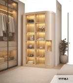 Tủ trang trí bo cong TTT16.1 50x280 - Vân gỗ