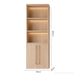 Tủ trang trí TTT18.1 60x20x200 – Vân Gỗ Nhạt