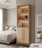 Tủ trang trí TTT18.1 60x20x200 – Vân Gỗ Nhạt