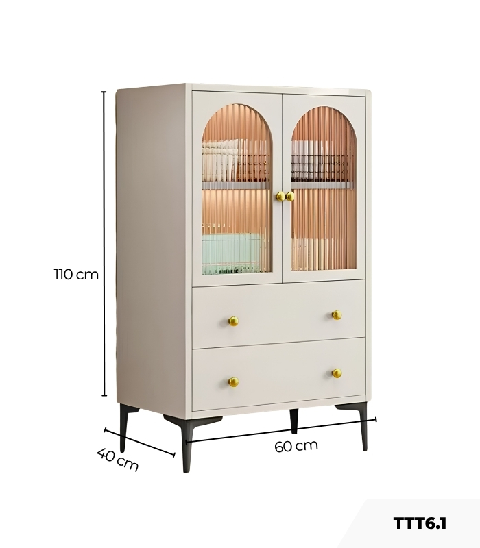 Tủ Trang Trí TTT6.1 60x40x110 - Trắng