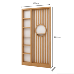 Vách ngăn bếp VN02.1 120×30×280 – Vân gỗ nhạt