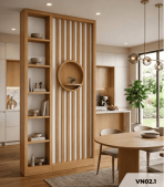 Vách ngăn bếp VN02.1 120×30×280 – Vân gỗ nhạt