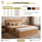 Giường ngủ GNG30.4 180×200 – Vân gỗ nhạt