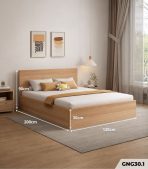 Giường ngủ GNG30.1 120×200 – Vân gỗ nhạt