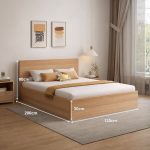 Giường ngủ GNG30.1 120×200 – Vân gỗ nhạt
