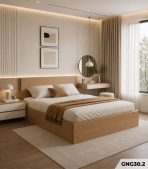 Giường ngủ GNG30.2 140×200 – Vân gỗ nhạt