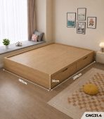 Giường ngủ GNG31.4 180×200 – Vân gỗ nhạt