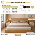 Giường ngủ GNG34.3 160×200 – Vân gỗ nhạt
