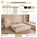 Giường ngủ GNG35.4 180×200 – Trắng