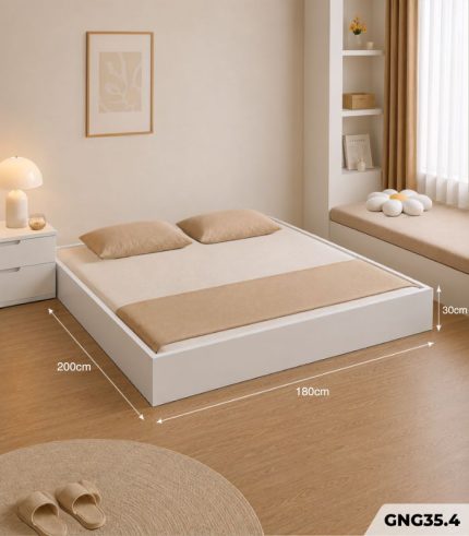 Giường ngủ GNG35.4 180×200 – Trắng