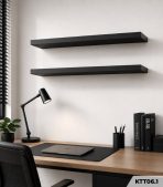 Kệ gỗ thanh ngang treo tường trang trí 40x20 KTT06.1 - Đen