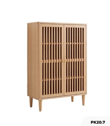 Tủ gỗ để giày nhỏ gọn PK20.7 - Vân gỗ nhạt