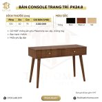 Bàn Console trang trí phòng khách PK24.8 - Vân gỗ đậm